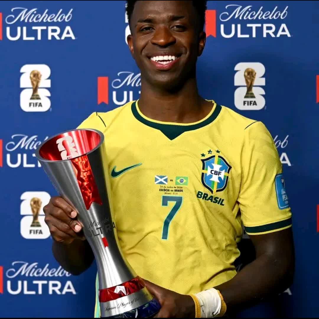 Post by Arena Sports: 🇧🇷🌟 Vini Jr has won three Man of the Match Award in a row! 🤯 🥇🇲🇦 Brazil vs Morocco: 𝐅𝐈𝐅𝐀 𝐌𝐎𝐓𝐌 🥇🇭🇹...