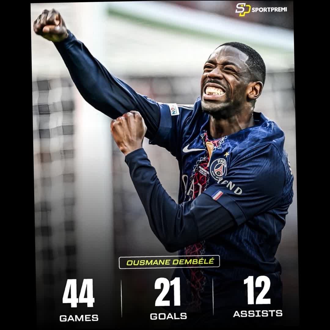 Post by Charles Nwokolo: 🇫🇷 Ousmane Dembélé Stats this Season: 🏟️ 44 games ⚽️ 21 goals 🎯 12 assists 📊 33 goal contributions 🏆 Ligue 1...