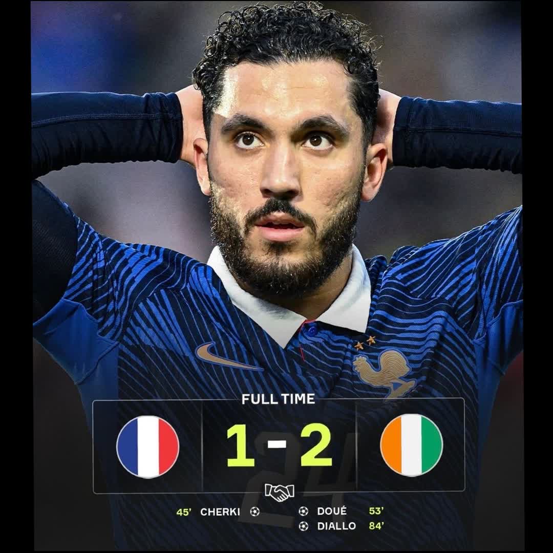Post by Charles Nwokolo: France lose a World Cup warm-up game for the first time under Didier Deschamps 😮❌
