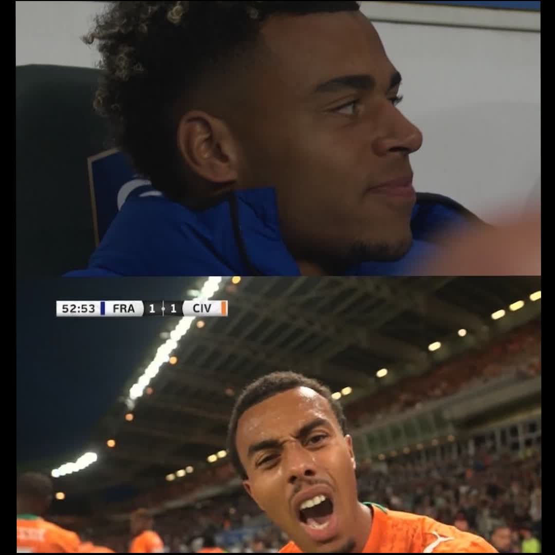 Post by Charles Nwokolo: 🚨 Desiré Doué watching his brother Guéla Doué score for Ivory Coast against his country! France 🇫🇷 1-1 Ivory...