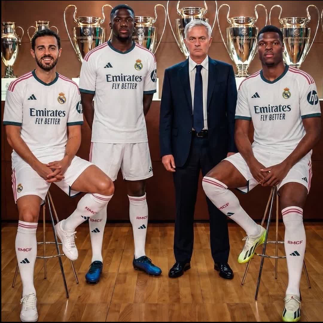 Post by Charles Nwokolo: 𝐑𝐄𝐀𝐋 𝐌𝐀𝐃𝐑𝐈𝐃 𝐀𝐑𝐄 𝐂𝐎𝐎𝐊𝐈𝐍𝐆. 👨‍🍳 José Mourinho ✔️ Denzel Dumfries ✔️ Ibrahima Konaté ✔️ Bernardo...