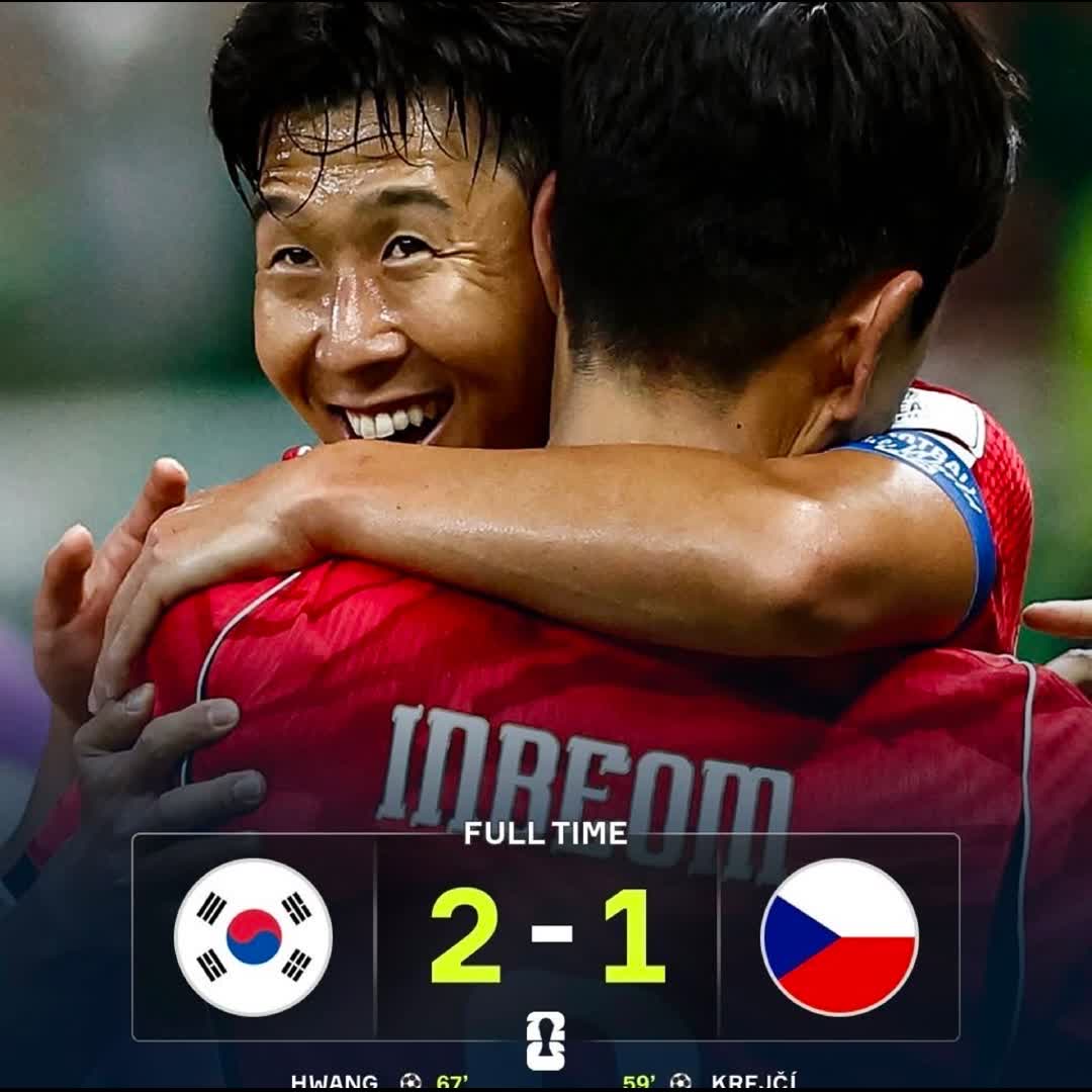 Post by Charles Nwokolo: South Korea get their World Cup campaign off to winning ways in an enthralling match against the Czech Republic 🔥🇰🇷