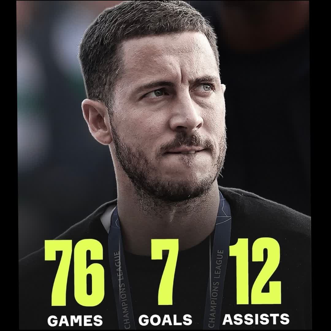 Post by Charles Nwokolo: It's been seven years since Eden Hazard signed for Real Madrid for a fee of €100M 😮💰 What a career he could have...