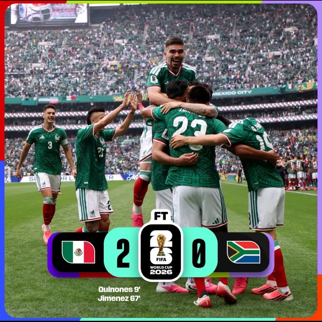 Post by Charles Nwokolo: Co-hosts off to a winning start! 🇲🇽 #fifaworldcup
