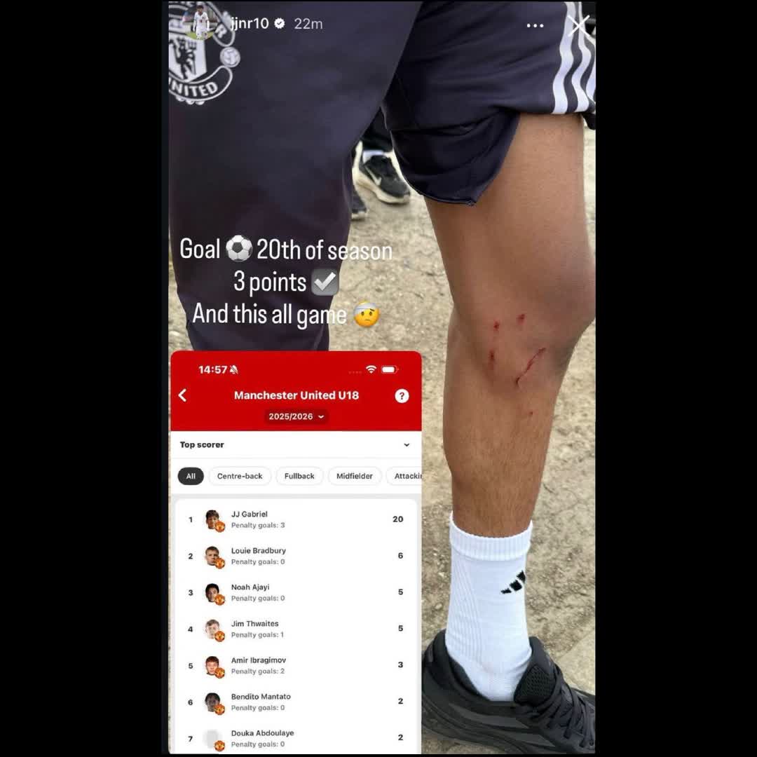 Post by DIVINE IGWE: 📲 JJ Gabriel’s Instagram! He scores his 20th goal of the season in a 2-0 win over Leeds. #fyp #sports #football...