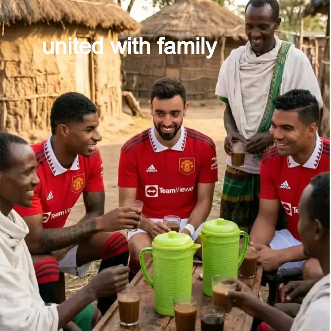 Post by Suleyiman Seid: Family of Manchester United a funny and rest day with drink tela #viral #football #trending