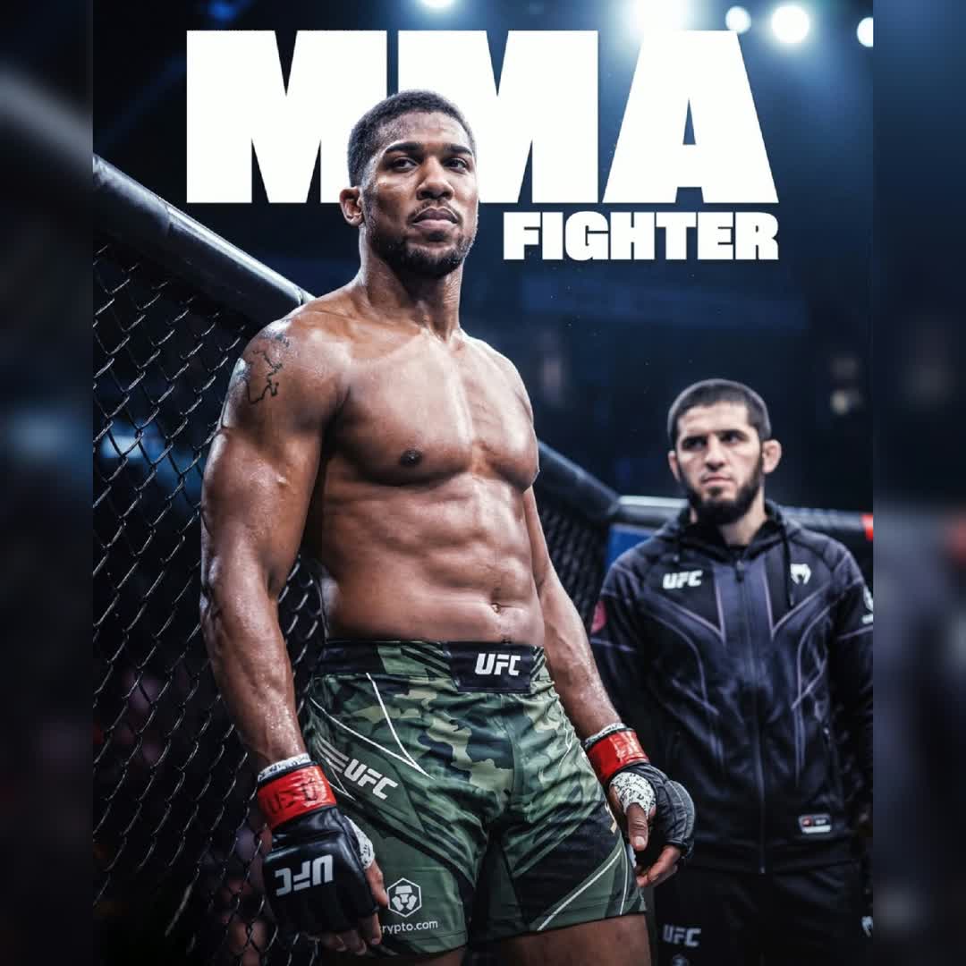 Post by MMA FIGHTER: Islam Makhachev is pushing Anthony Joshua to become an MMA fighter 👀 #buzzer #viral #fyp #sports #Daily...
