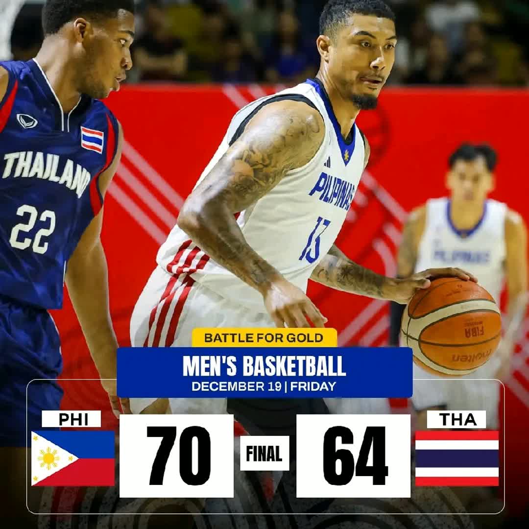 Post by Sports GT: GOLD FOR THE PHILIPPINES AGAINST THAILAND 🇵🇭 The Gilas Pilipinas Men successfully defend their crown against host...