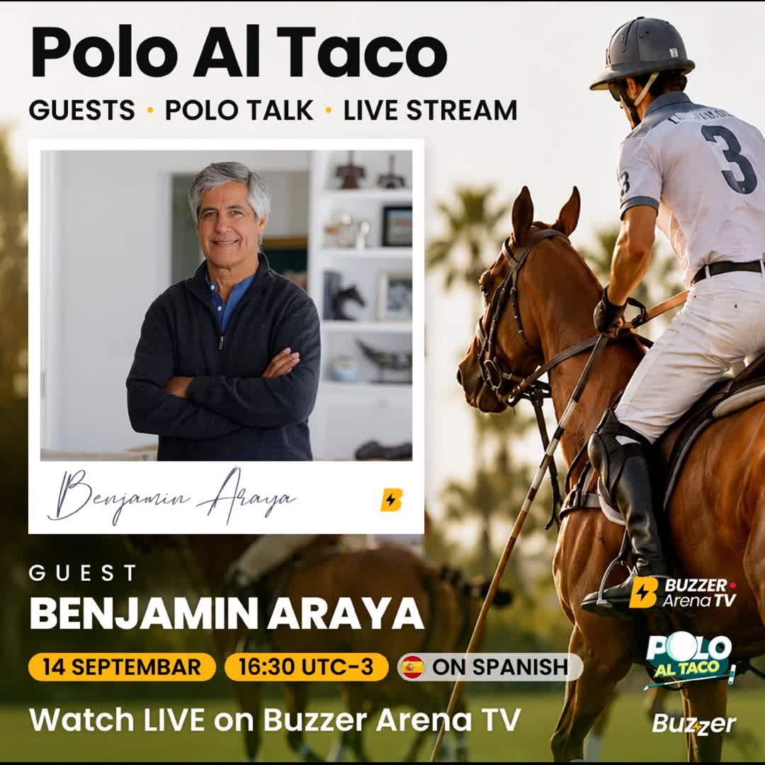 Post by Buzzer Fan: 🐎 Polo Al Taco is LIVE today! Join us for another special edition featuring Benjamin Araya, bringing fresh stories,...
