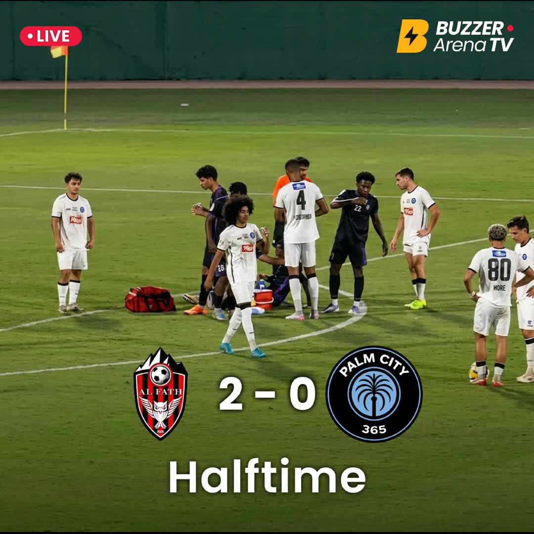 Post by Buzzer Fan: ⏸️ HALFTIME | Al Fath FC 2-0 Palm City Al Fath head into the break with a two-goal advantage after a strong...