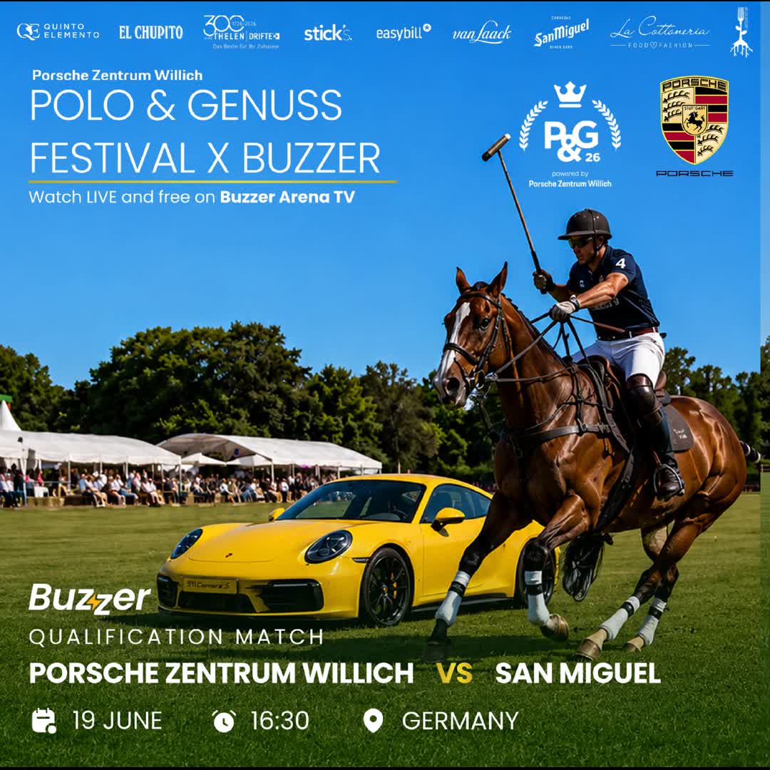 Post by Buzzer Fan: 🏇✨ THE ROAD TO THE POLO & GENUSS FESTIVAL CONTINUES Another exciting qualification match awaits as Porsche Zentrum...