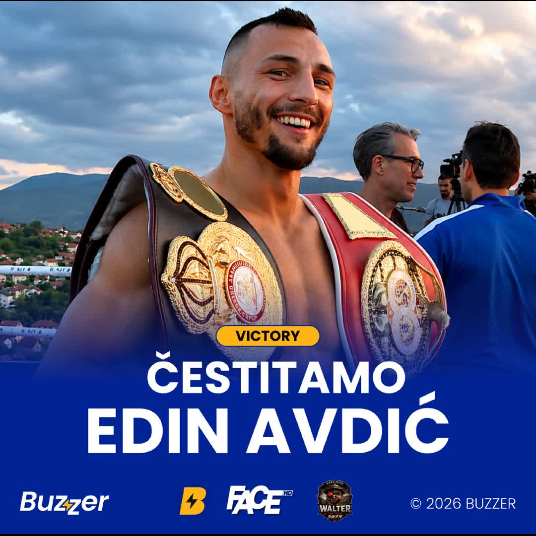 Post by Buzzer Fan: Edin Avdić od sada nosioc WBA i IBF pojasa! 🔥 Edin Avdić ostvario je ekspresnu pobjedu u glavnoj borbi večeri na...