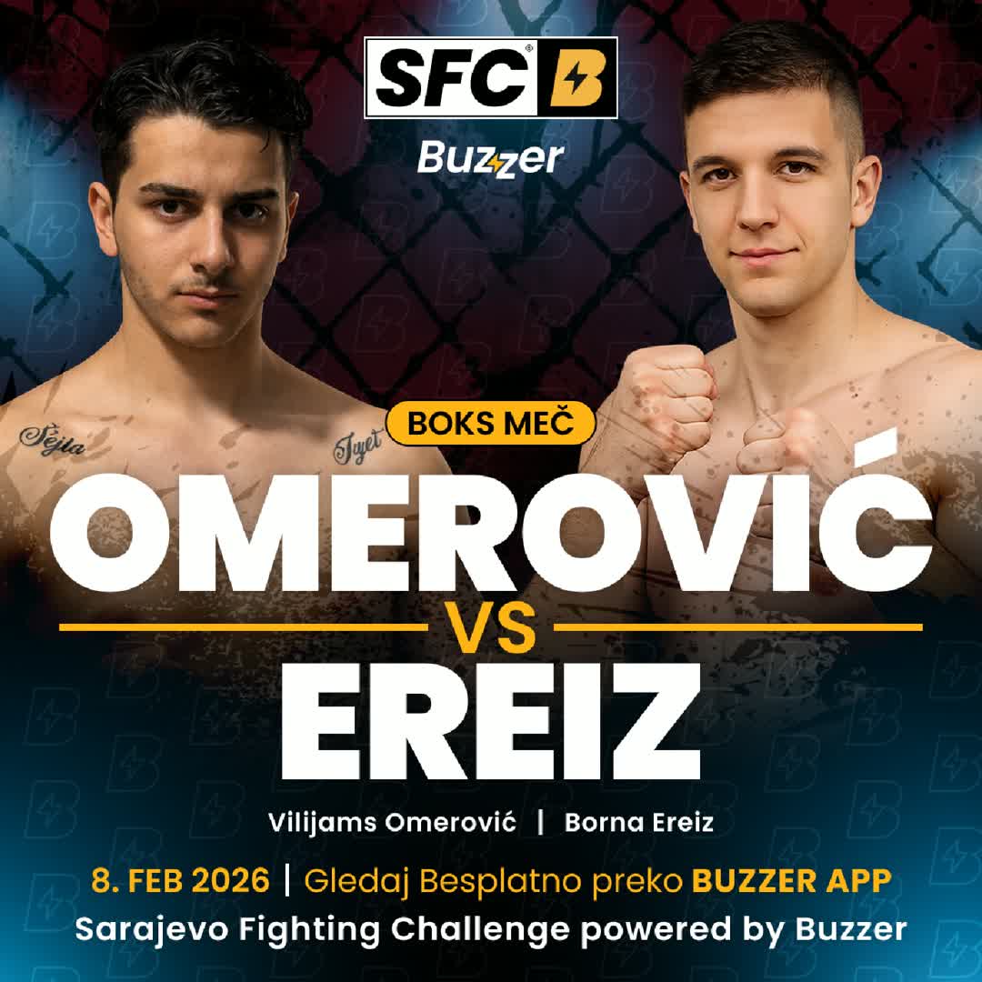 Post by Buzzer Fan: SFC 5: We also have a boxing bout! 🥊 Omerović 🆚 Ereiz 📅 Sunday, February 8 🎥 EXCLUSIVELY on Buzzer Arena!