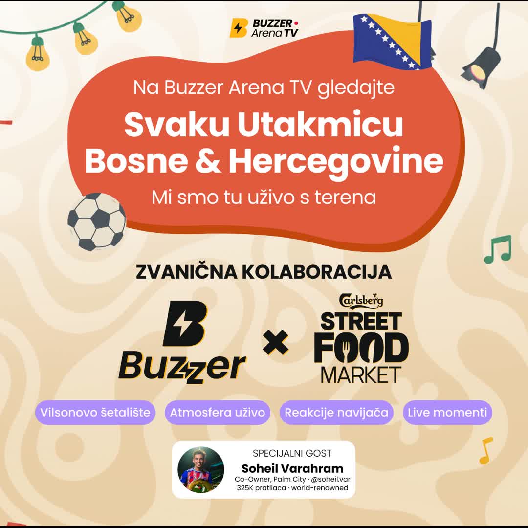 Post by Buzzer Fan: Buzzer i Sarajevo Street Food Market ovog ljeta donose poseban program koji spaja sport, zabavu i inspirativne...