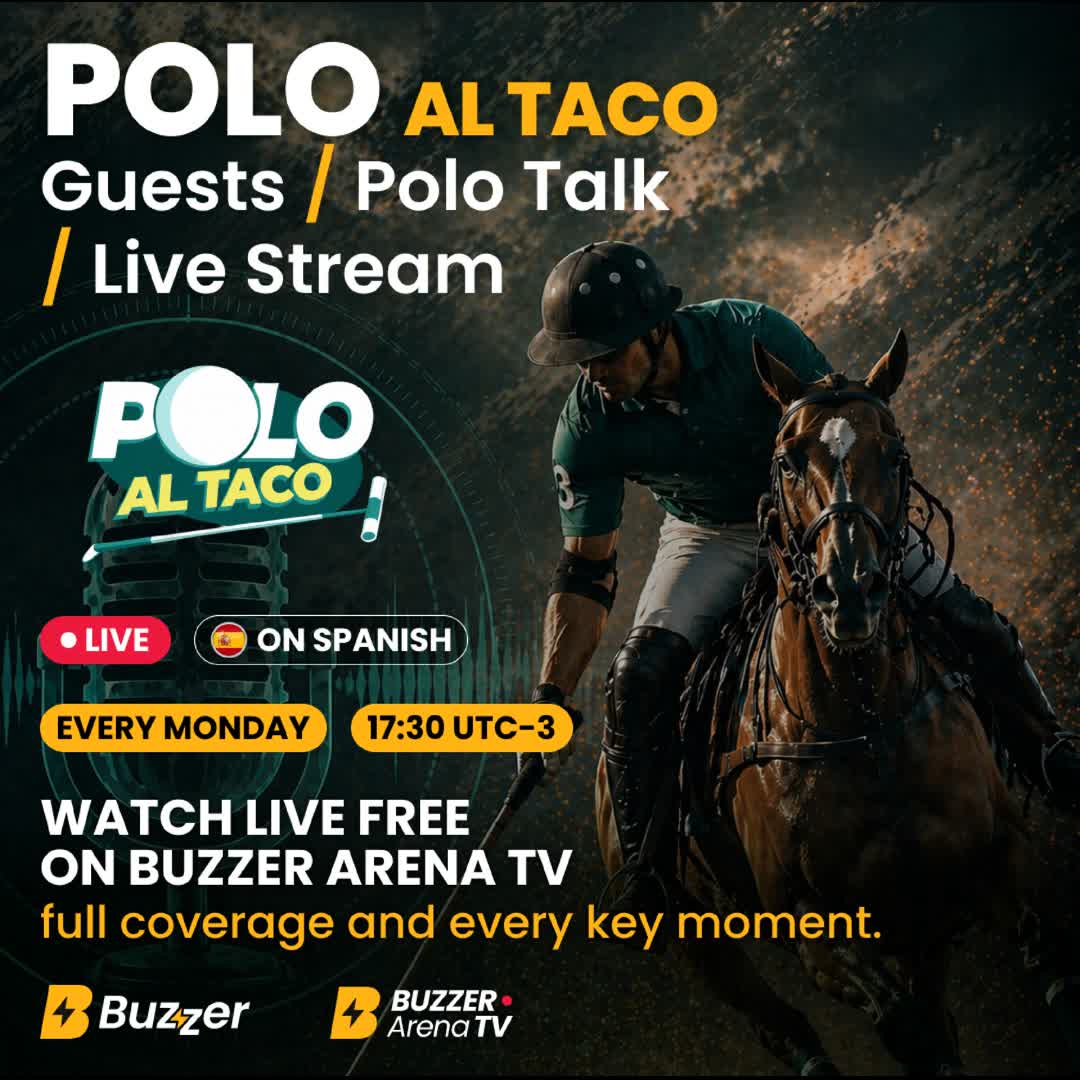 Post by Buzzer Fan: We’re bringing polo to a new format 🏇🔥 POLO AL TACO is now LIVE on Buzzer - a weekly show with Tucán Pereyra...