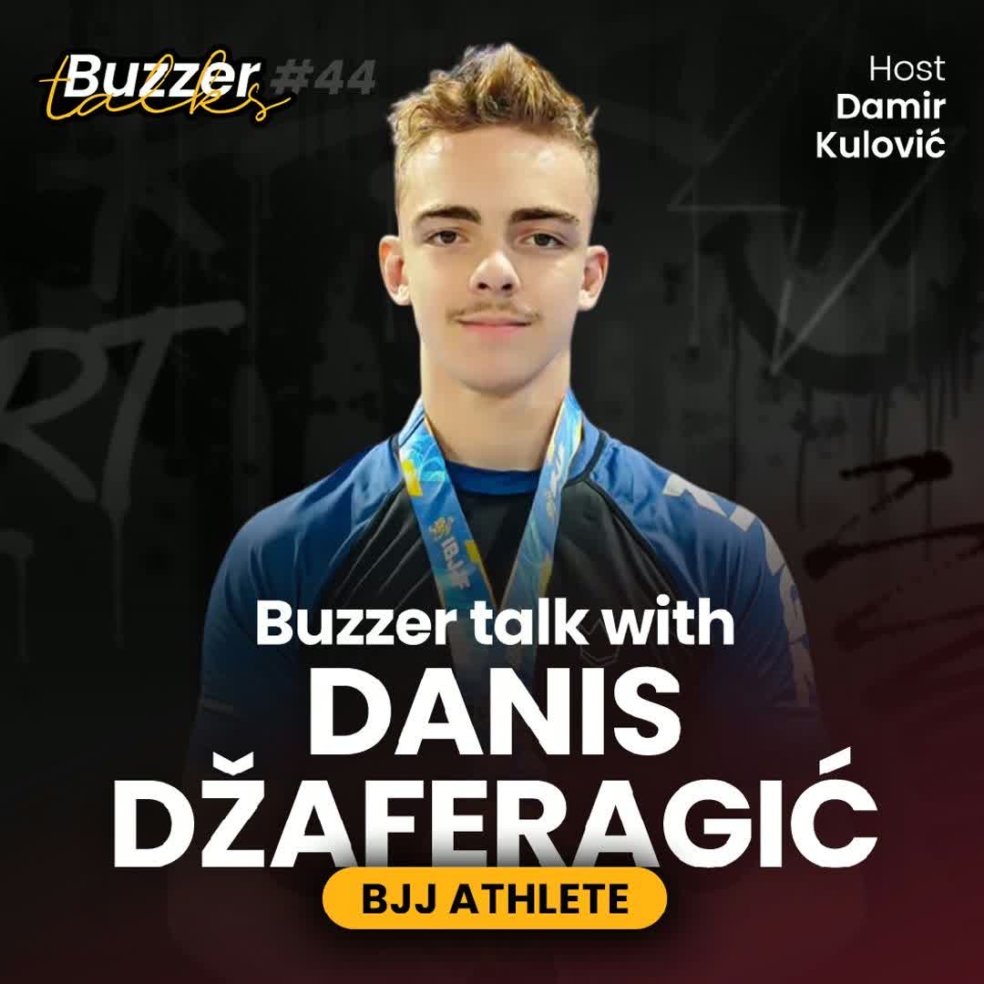 Post by Buzzer Fan: 🎥 TONIGHT at 8PM! The new episode of Buzzer Talks 🥋🔥 Our host Damir Kulović sits down with rising BJJ athlete...