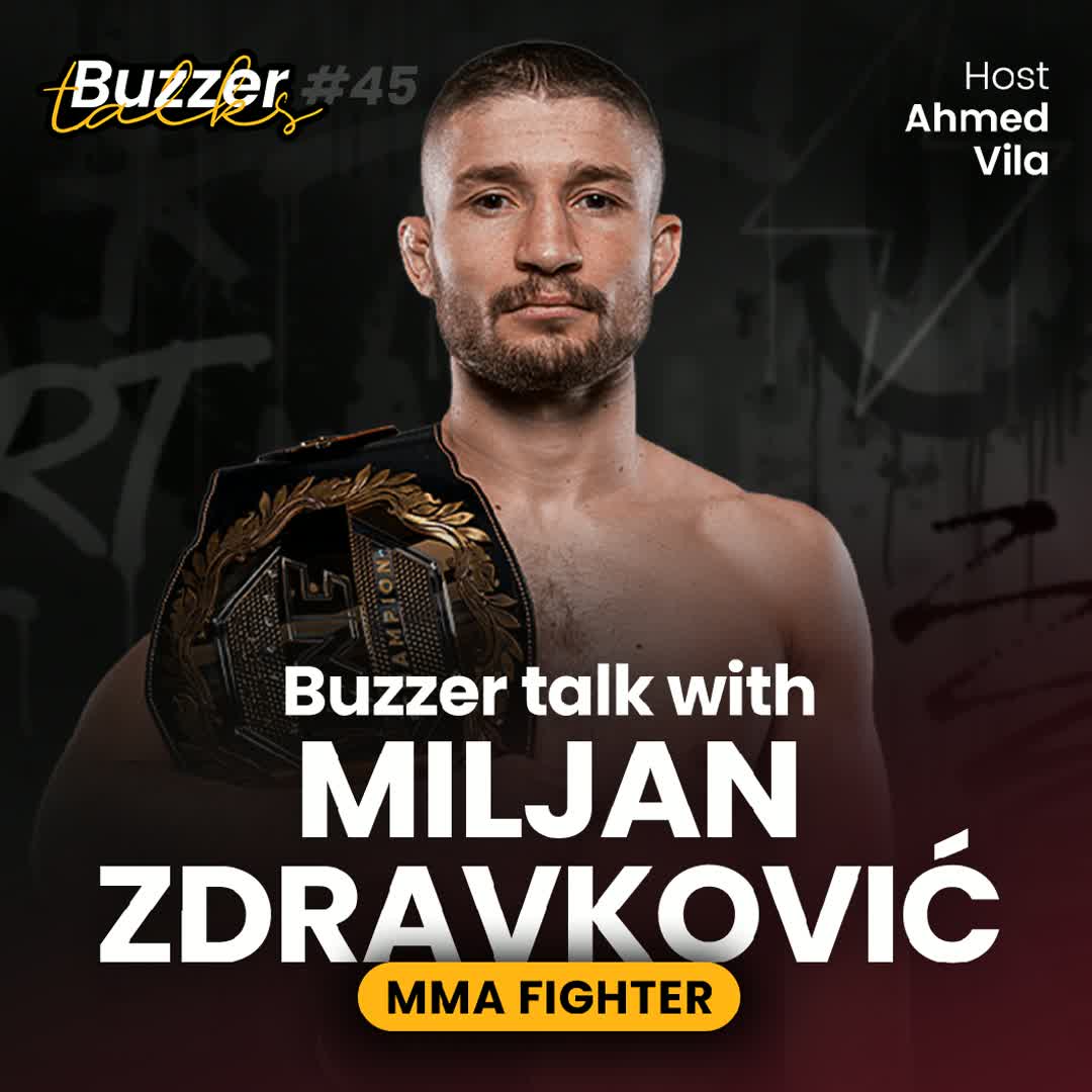 Post by Buzzer Fan: 🎥 TONIGHT at 8PM! A brand new episode of Buzzer Talks 🥇🔥 Our host Ahmed Vila sits down with FNC champion Miljan...