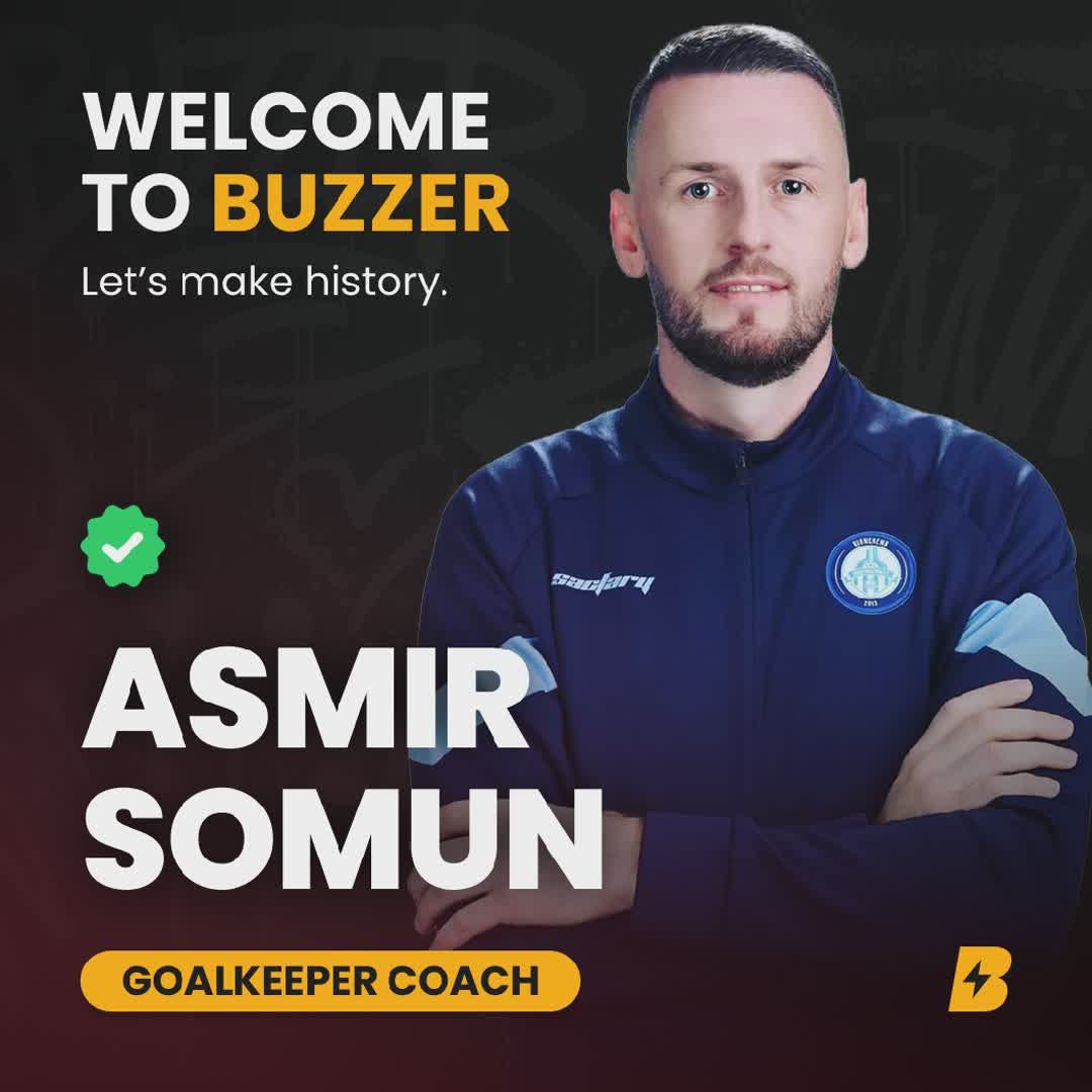 Post by Buzzer Fan: 🚨⚽ Welcome Asmir Somun to Buzzer! 🌍🔥 Asmir Somun serves as the goalkeeping coach for FK Sarajevo’s first...