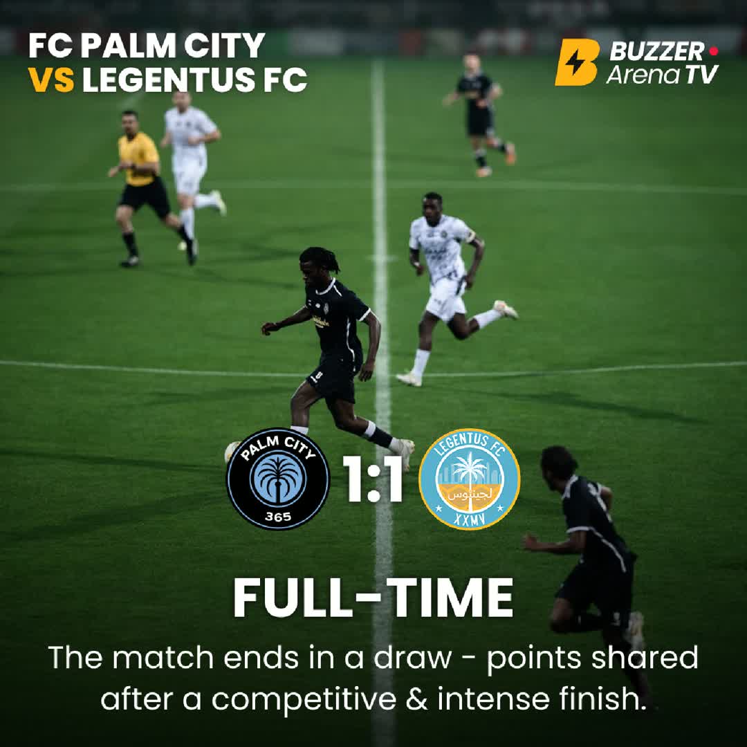 Post by Buzzer Fan: ⏱️ FULL TIME The match ends in a draw. 🤝🏻 An intense game with strong initiative from FC Palm City, but the score...