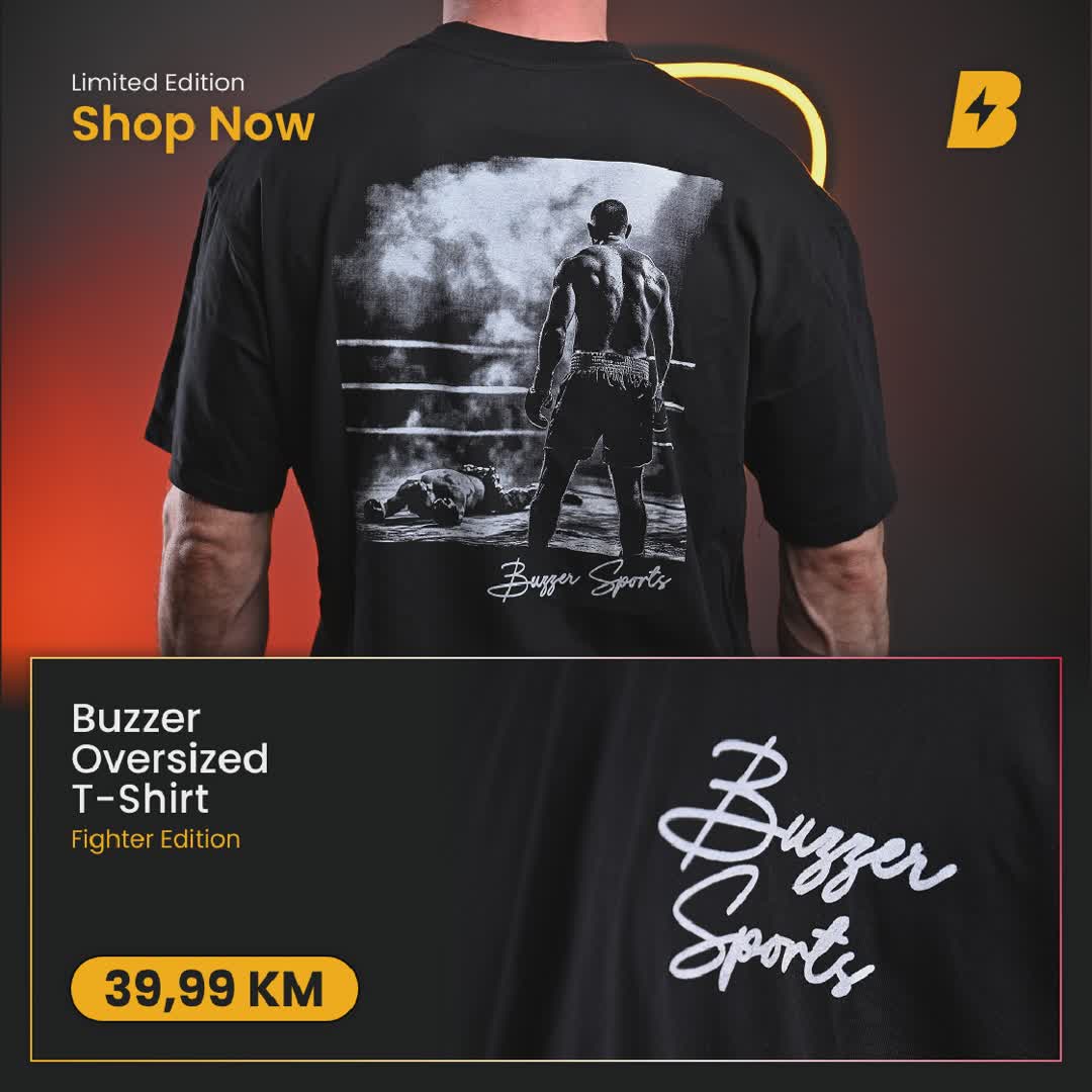Post by Buzzer Fan: 🔥 Buzzer Oversized T-shirt — Fighter Edition The Fighter Edition brings the energy of the fight to your everyday...