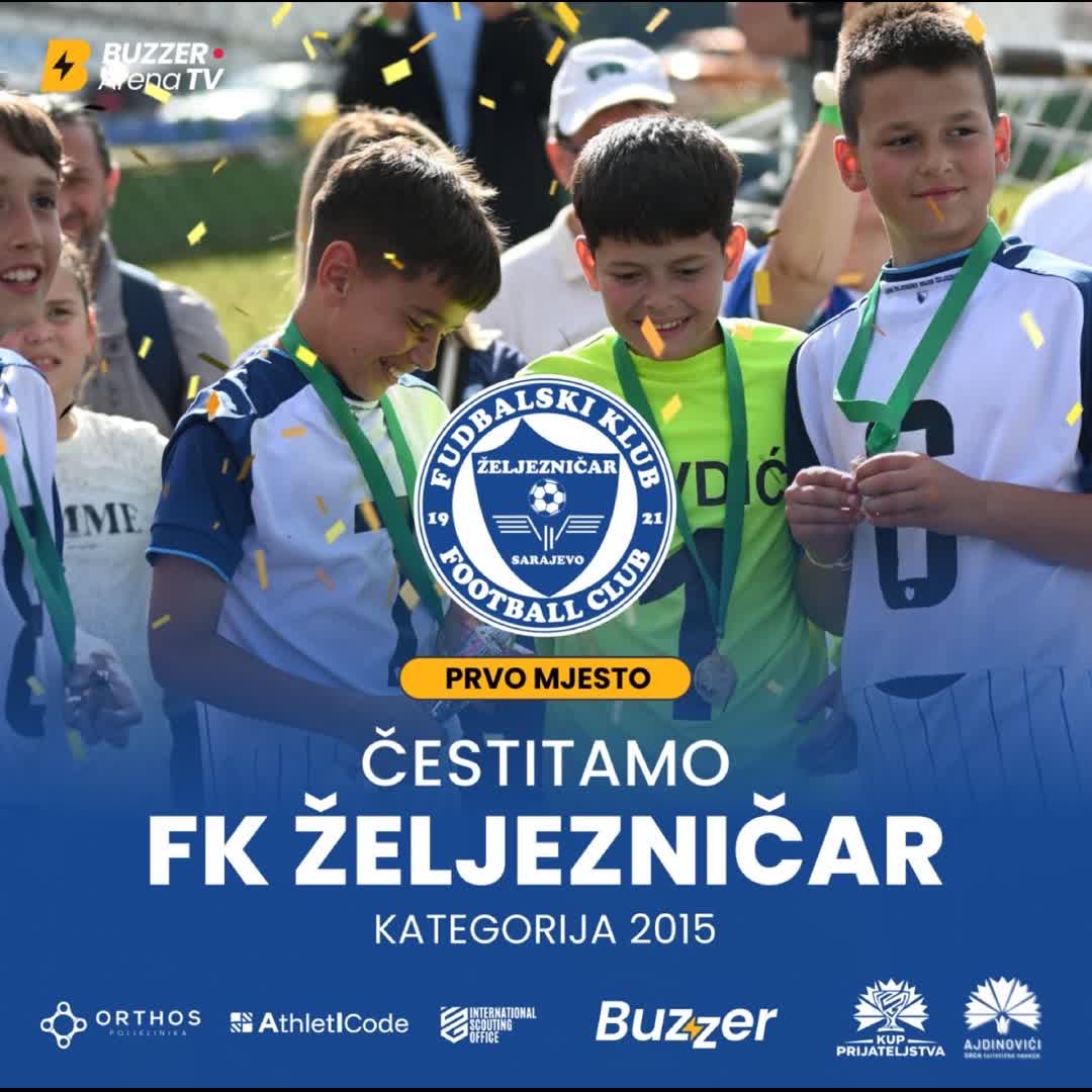 Post by Buzzer Fan: FK Željezničar - osvajač Kupa prijateljstva u uzrastu 2015. godište. Čestitamo 👏🏻 #buzzer #kupprijateljstva...