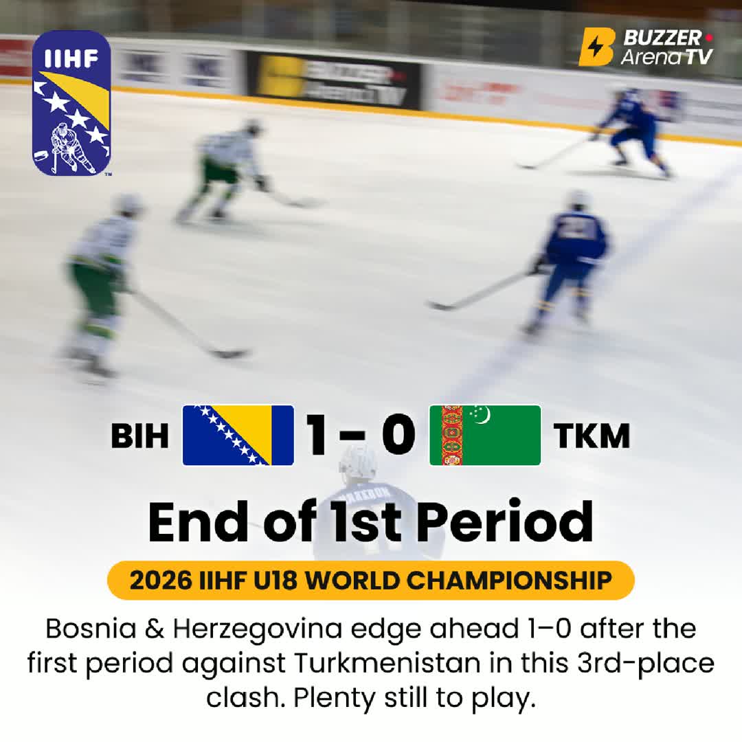 Post by Buzzer Fan: 🏒 End of 1st Period | BIH 🇧🇦 vs TKM 🇹🇲 After the opening 20 minutes in the 3rd place game of the IIHF Ice...