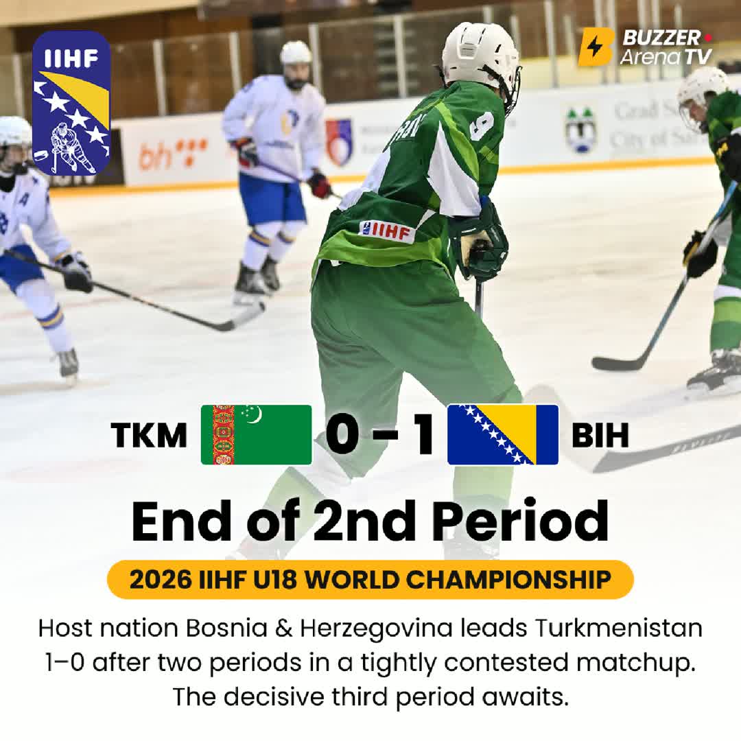 Post by Buzzer Fan: Second period in the books in Sarajevo ⏱️ 🇹🇲 Turkmenistan 0–1 Bosnia and Herzegovina 🇧🇦 B&H strike and carry the...