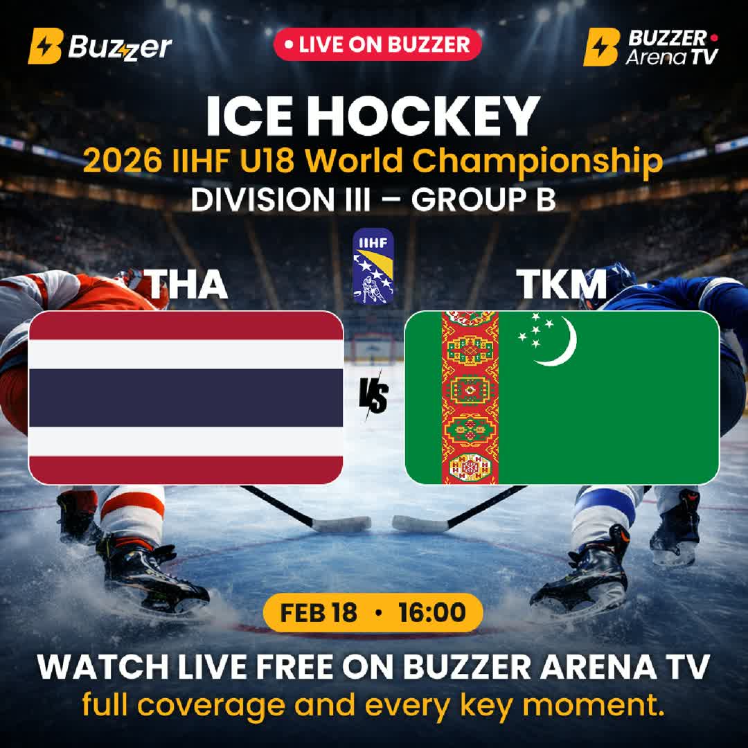 Post by Buzzer Fan: 🏒 THA 🇹🇭 vs TKM 🇹🇲 📅 18 February | 🕓 16:00 Thailand face Turkmenistan in another exciting Division III...