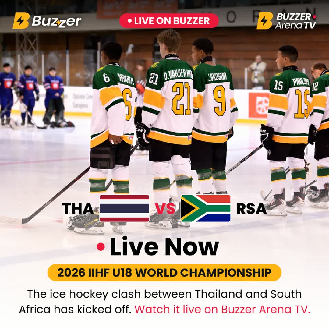 Post by Buzzer Fan: We are LIVE 🚨🏒 Thailand national ice hockey team vs South Africa national ice hockey team is underway! Catch every...