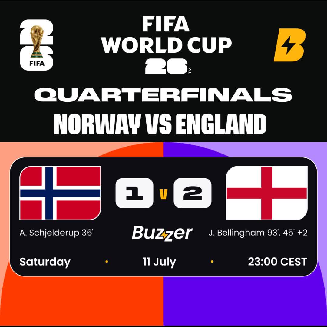 Post by Buzzer Fan: 🇳🇴 Norway vs England 🏴󠁧󠁢󠁥󠁮󠁧󠁿 Extra-time heroics! Jude Bellingham carries England past Norway into the...