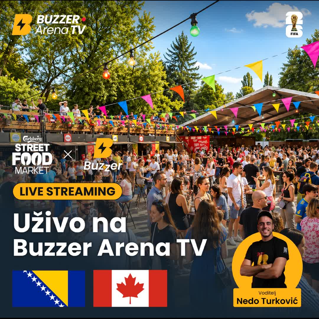Post by Buzzer Fan: 🇧🇦🔥 VEČERAS NAVIJAMO ZAJEDNO! Buzzer stiže na Street Food Market sa Nedom Turkovićem, a sve je spremno za još...