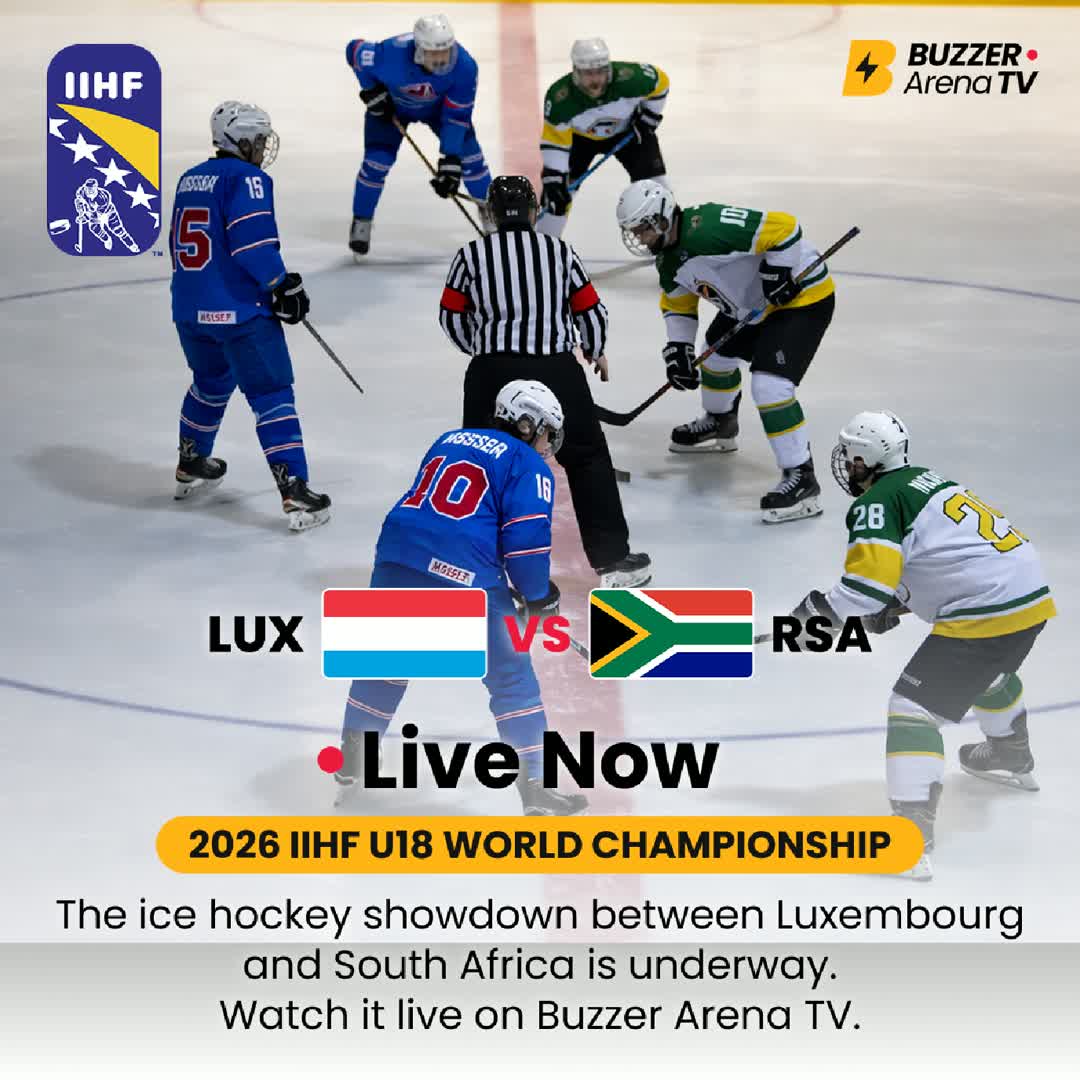 Post by Buzzer Fan: 🏒 LUX 🇱🇺 vs RSA 🇿🇦 – GAME ON! The battle is underway in the IIHF Ice Hockey U18 World Championship Division III...