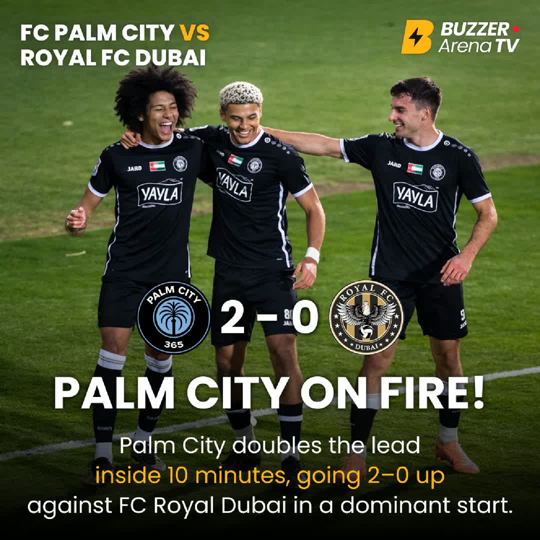 Post by Buzzer Fan: FC Palm City takes an early lead against Royal FC ⚽🔥 Just 10 minutes into the match, Palm City is already in front...
