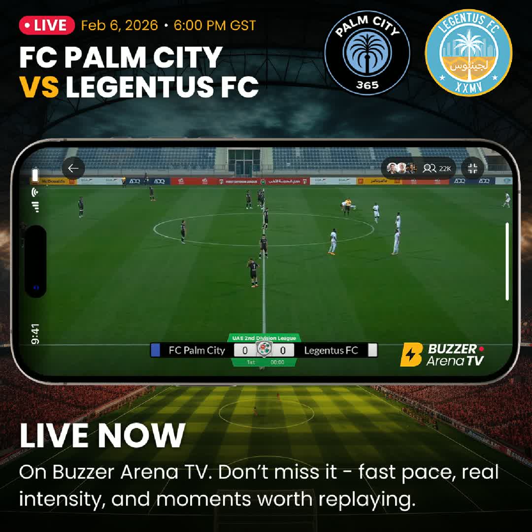 Post by Buzzer Fan: ⚽ MATCH ON! FC Palm City vs. Legentus FC is LIVE NOW on Buzzer Arena and Buzzer YouTube channel 🔥 Join now and get...