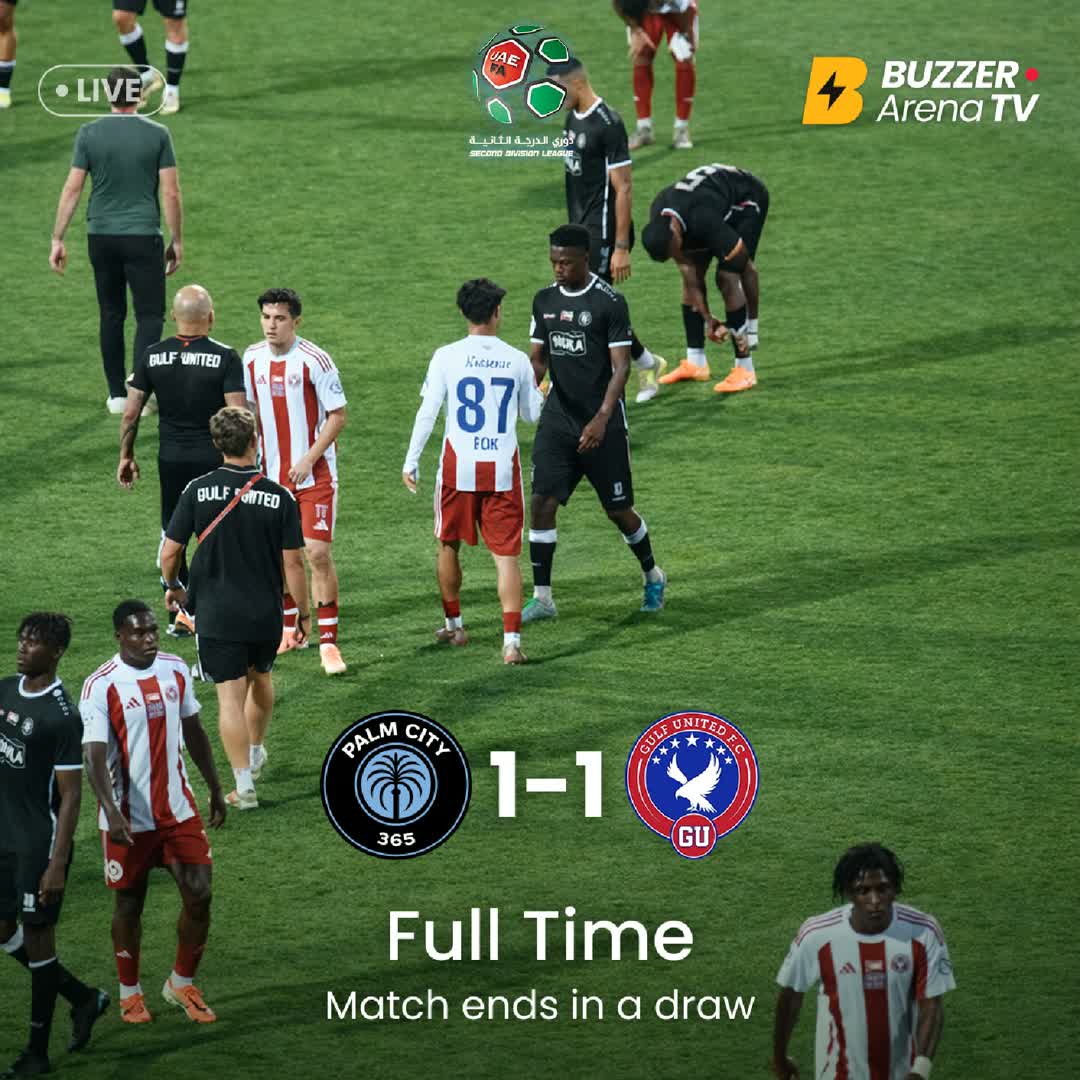 Post by Buzzer Fan: FULL-TIME ⏱️⚽ FC Palm City and Gulf United FC share the points after a 1–1 draw. A competitive match from start to...