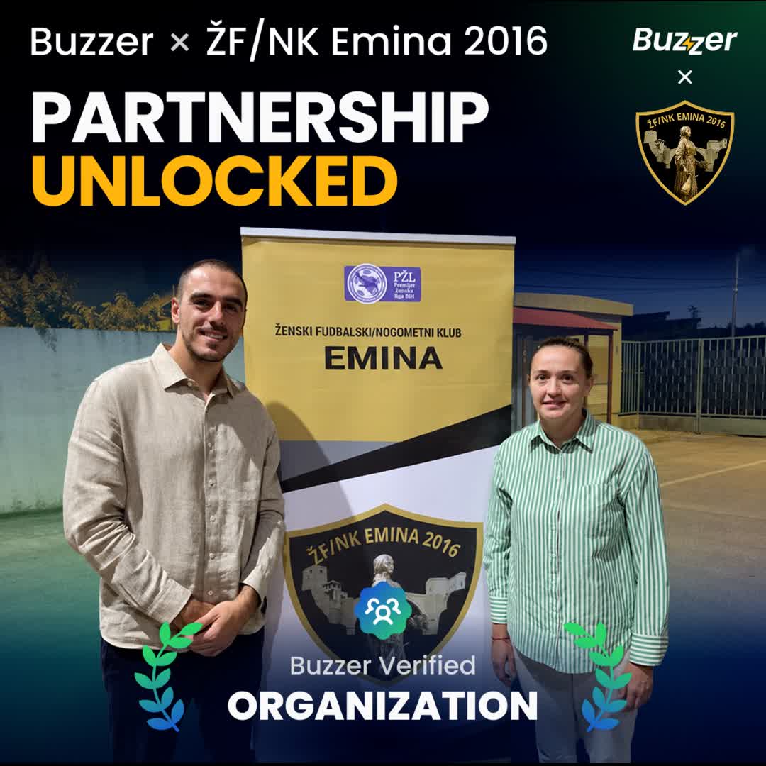 Post by Buzzer Fan: Proud to welcome ŽF/NK Emina 2016 as an official Verified Organization on Buzzer! 🤝⚽ Together, we’re unlocking new...