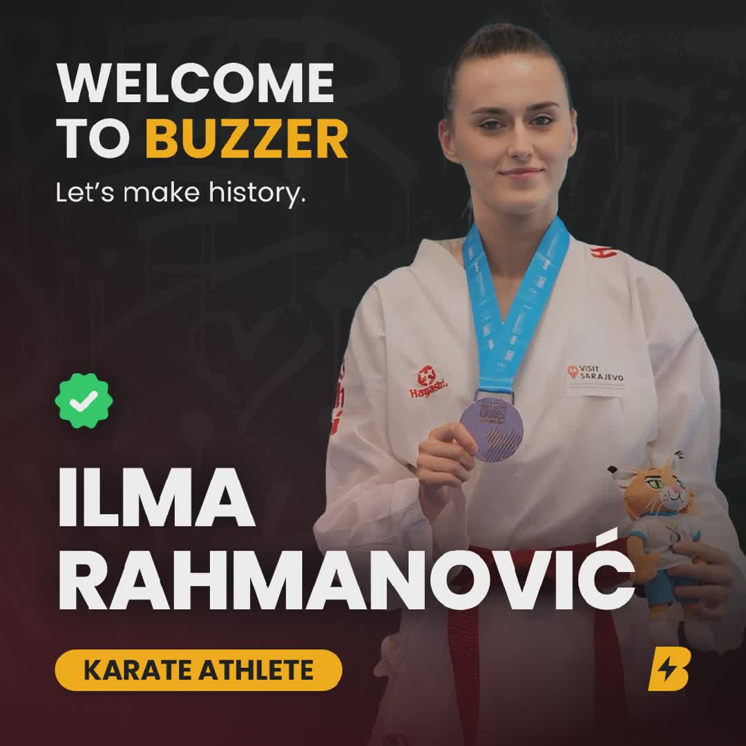 Post by Buzzer Fan: 🥋🔥 Welcome Ilma Rahmanović to Buzzer! 🌍✨ Ilma Rahmanović is a Bosnian karateka representing Karate Club Ilidža....
