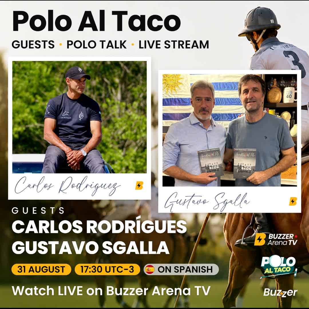 Post by Buzzer Fan: 🐎 Polo Al Taco is LIVE today! Join us for another special edition featuring Carlos Rodríguez and Gustavo Sgalla,...