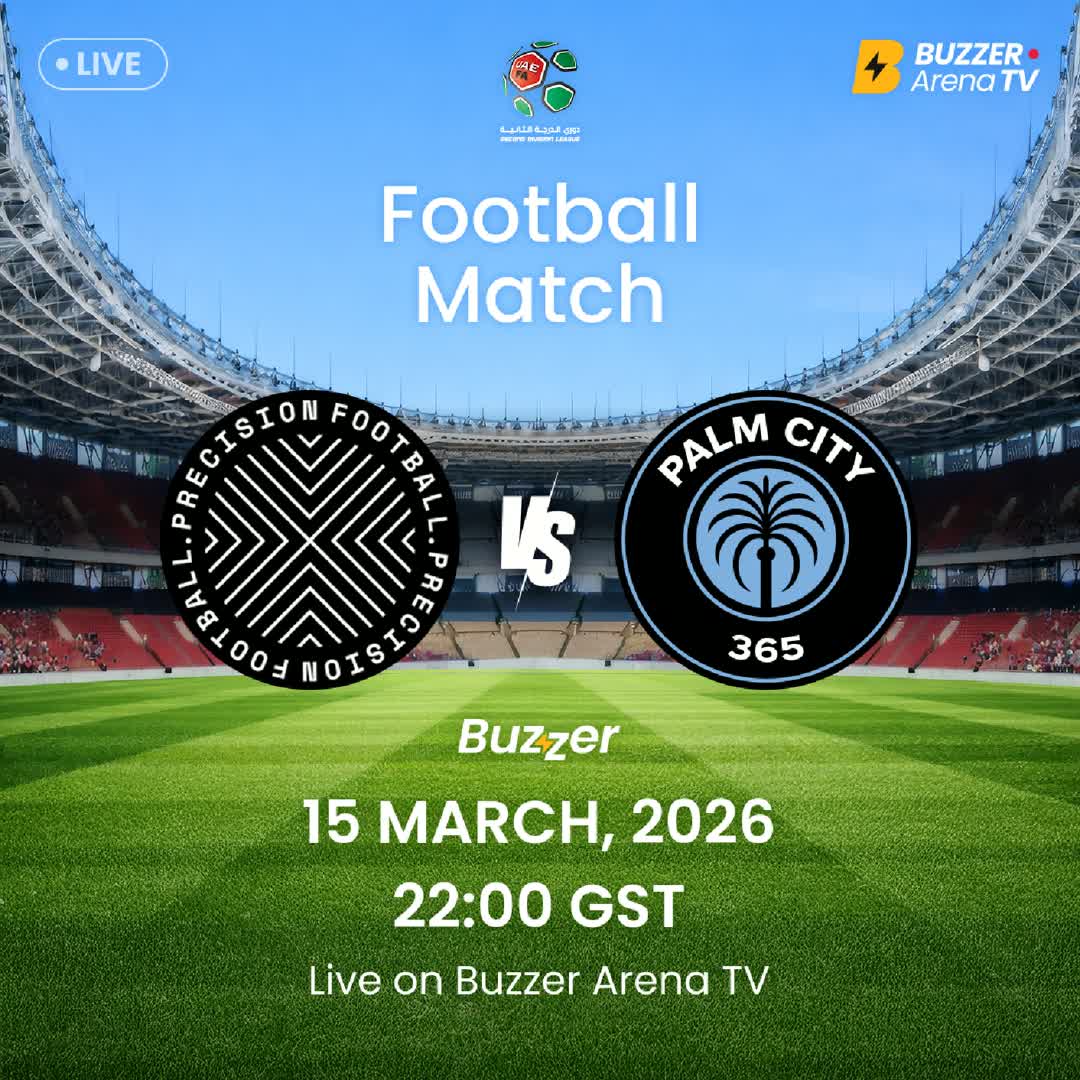 Post by Buzzer Fan: ⚠️ DATE CHANGE – MATCH MOVED LATER! ⚠️ ⚽ MATCHDAY UPDATE ⚽ The UAE Second Division League clash has been rescheduled...