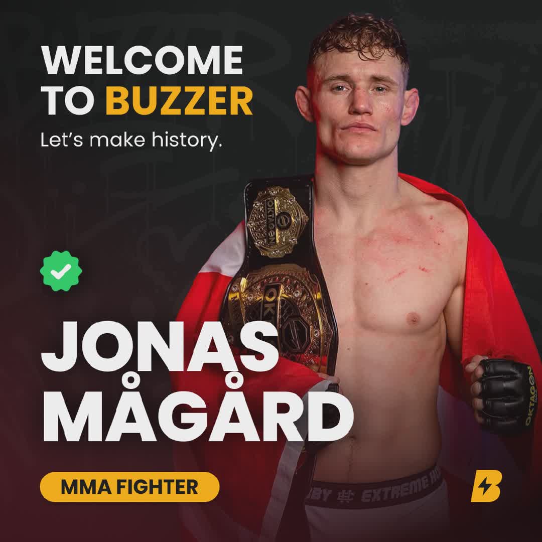 Post by Buzzer Fan: 🚨🥋 Welcome Jonas Mågård to Buzzer! 🌍🔥 Jonas Mågård, better known as “The Shark,” is a Danish MMA fighter...
