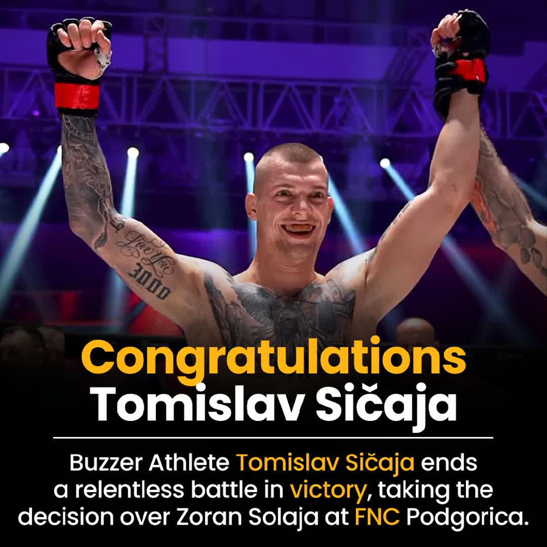 Post by Buzzer Fan: Buzzer Athlete Tomislav Sičaja ends a relentless battle in victory, taking the decision over Zoran Solaja at FNC...