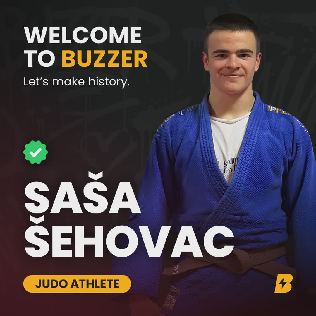 Post by Buzzer Fan: 🚨🥋 Welcome Saša Šehovac to Buzzer! 🌍🔥 Balkan and national judo champion, national team member, with European Cup...