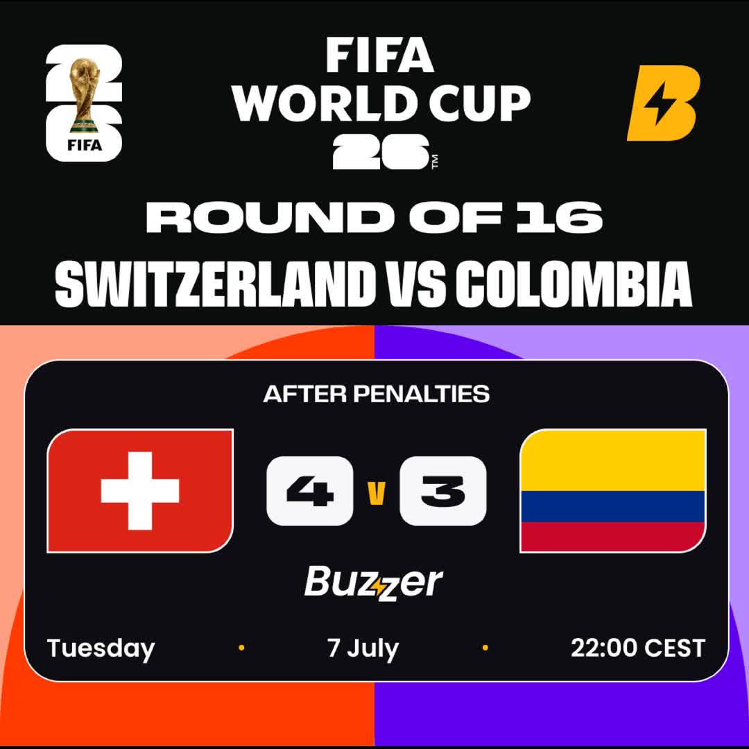 Post by Buzzer Fan: 🇨🇭 Switzerland vs Colombia 🇨🇴 Penalty shootout drama! Switzerland outlast Colombia to grab the final...