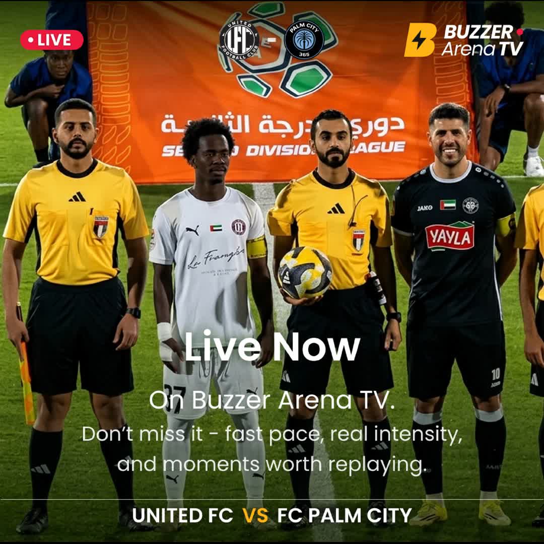 Post by Buzzer Fan: ⚔️ GAME TIME United FC vs Palm City Live now on Buzzer Arena TV 🎥⚡️