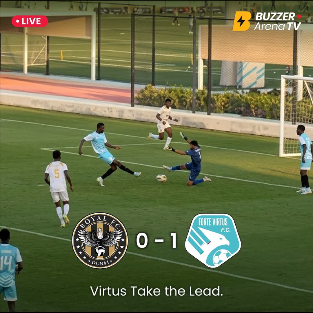 Post by Buzzer Fan: ⚡️ Virtus strike first! Forte Virtus FC lead 1-0 as the pressure builds on Royal FC. 🎥 LIVE on Buzzer Arena TV...