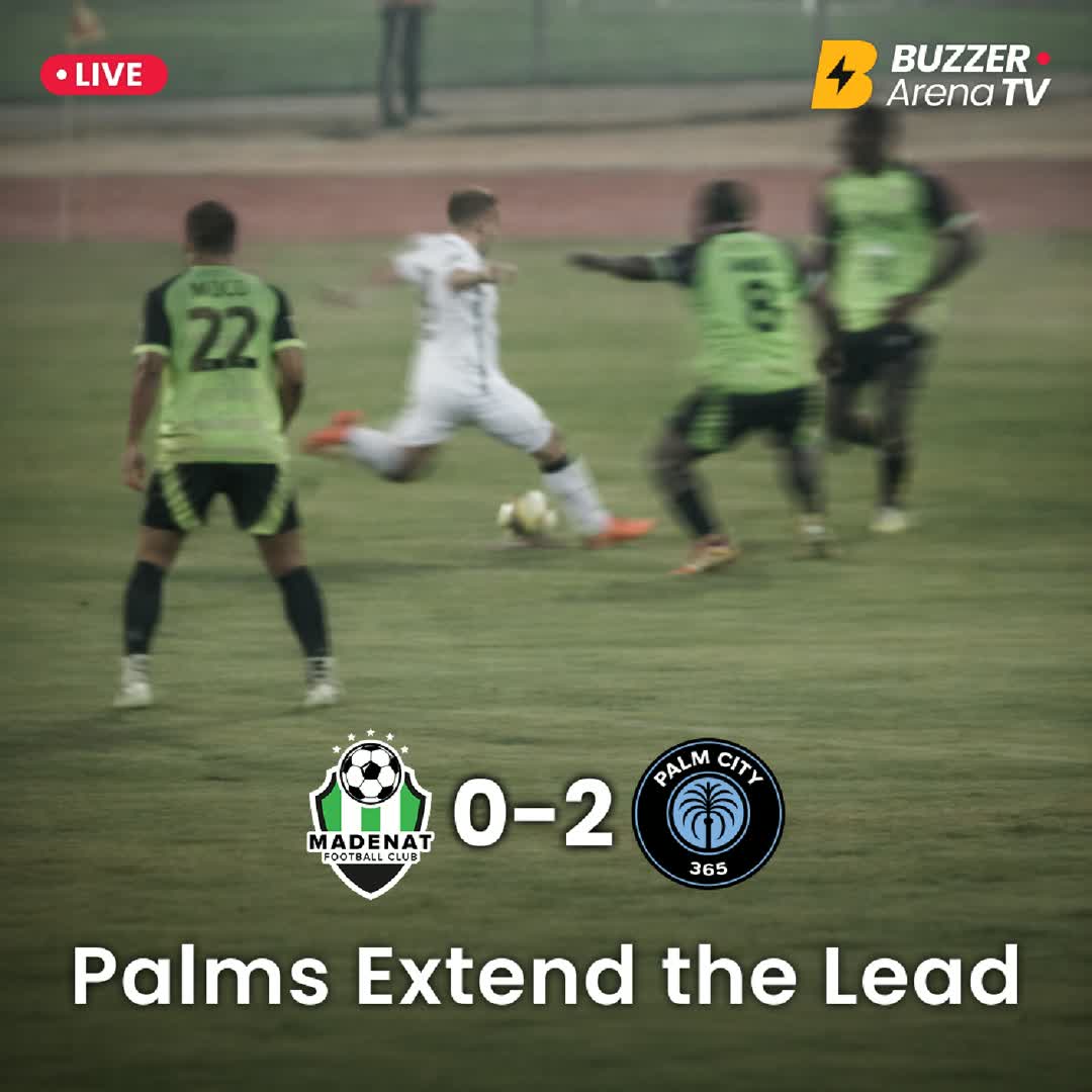 Post by Buzzer Fan: SECOND HALF ⚽🔥 FC Palm City doubles the advantage and goes 2–0 up against Madenat FC at The Sevens. Momentum on...