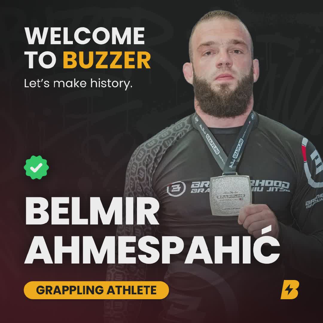 Post by Buzzer Fan: 🚨🤼‍♂️ Belmir Ahmespahić joins the Buzzer team! 💪🔥 Belmir Ahmespahić is a promising Bosnian grappler making waves...