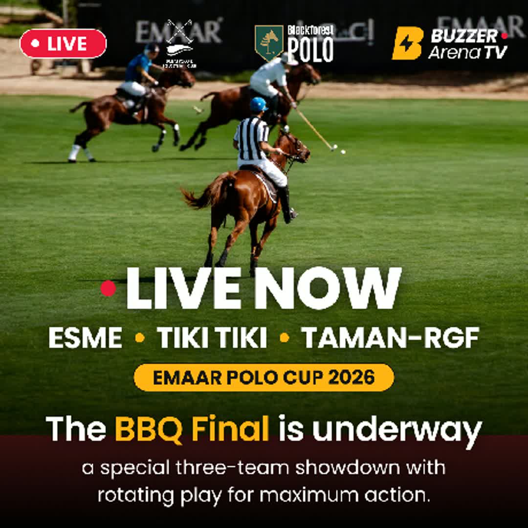Post by Buzzer Fan: 🏇 MATCH ON! The BBQ Final is underway at the New Year Cup 2026. Let the battle begin! 🔥🏆 🎥 Watch it live...