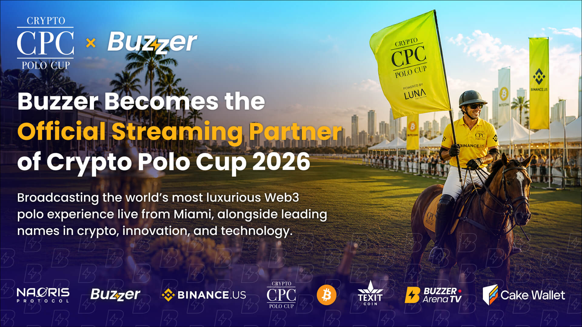 Buzzer and Crypto Polo Cup Announce Strategic Partnership