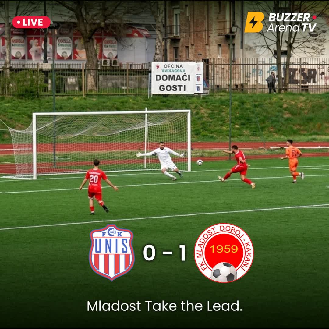 Post by Buzzer Fan: FK Mladost take the lead! Watch more action unfold on Buzzer Arena TV! #fkunis #fkmladost #football #buzzer